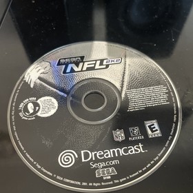NFL 2K2 (Sega Dreamcast, 2001) no case or manual. just cd