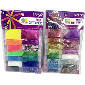 Glitzerpakete 30 Farben Set Kunstprojekt Basteln Glitzer hell Regenbogen NEU - Bild 1 von 5
