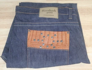 Bonitos Pantalones de mezclilla de cocodrilo Hornback genuinos nuevos/sin existencias 42" cintura x 33" entrepierna Y2K - Imagen 1 de 11