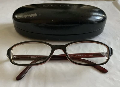 Gafas Gucci GG 1197/N 3XX Marco Rectangular Negro y Rojo Italia 52 16 130 Foto 1 de 4