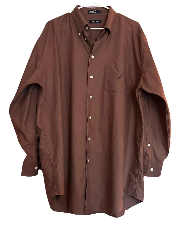 Nautica Mens Vintage Oxford Dress Shirt Sz 17 34/35 Button Down Long Sleeve 3XL - Image 1 of 4