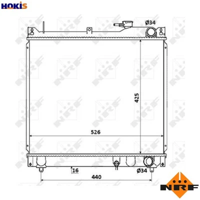 RADIATOR ENGINE COOLING 53913 FOR G16B 1.6L 4cyl - Image 1 of 4