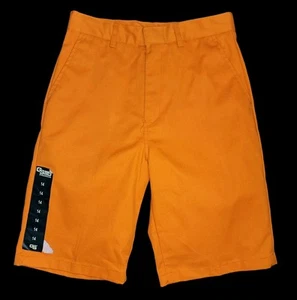 GS115 Workwear Raw Twill Boys Size 14 Orange Casual Bermuda Shorts Vacation NWT - Picture 1 of 5