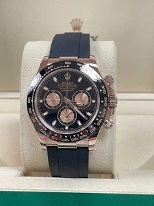 Rolex Daytona Oysterflex Everose Gold 116515LN Black Mint + Warranty - Picture 1 of 6