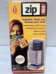 Brand New Iomega Zip Mini-Tower Organizer - Holds 16 Zip 100MB Disks NOS - Picture 1 of 7