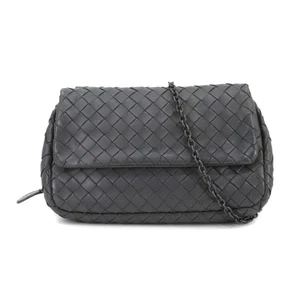 Bolso de Hombro BOTTEGA VENETA Intrecciato Cadena Cuero Gris Cartera 90300630 - Imagen 1 de 10