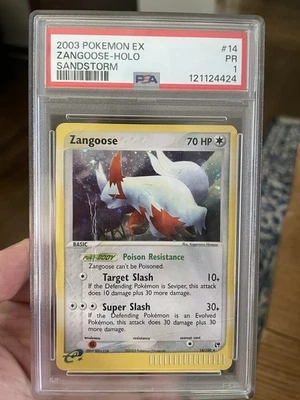 2003 Pokemon Zangoos #14 Sandstorm Holo PSA 1 - Image 1 of 2