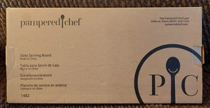 NEW IN BOX Pampered Chef Black Slate Serving Board #1482 - Picture 1 of 8
