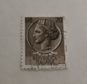 Rare! stamp "poste Repubblica Italiana" 20 Lire