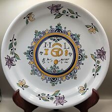 Traditional Haba'nia Hungarian Hand Painted Decorative Folk Wall Plate Pottery 