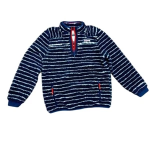 Vineyard Vines Shep Shirt Fleece Pullover Striped 1/4 Zip Cozy Comfy - Picture 1 of 4