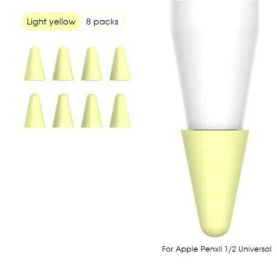 8PCS Pencil Tip Cover For Apple Pencil 2nd 1st Generation Mute Silicone Nib Case - Image 1 of 4