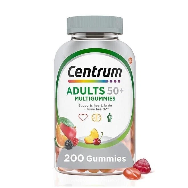 Gomitas multivitamínicas Centrum MultiGummies para adultos 50+ (200 ct.) Foto 1 de 2