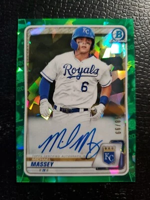 2020 Bowman Chrome Michael Massey Auto Royals Green Ice /99 - Image 1 of 3