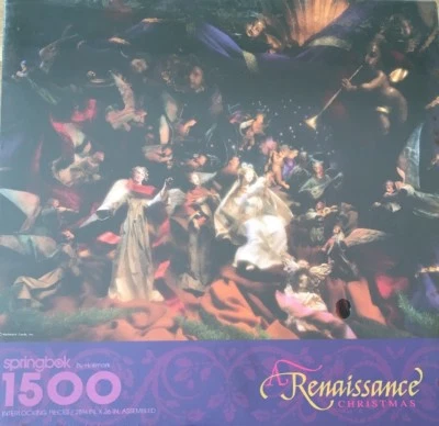 Springbok 1500 Piece Jigsaw Puzzle A Renaissance Christmas New SEALED 28 x 36 - Image 1 of 4