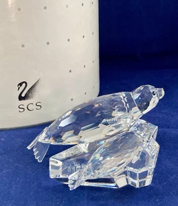 Swarovski "Save Me - the Seals" Kristall Mutter Baby SCS 1991 Retired Box no COA - Bild 1 von 14