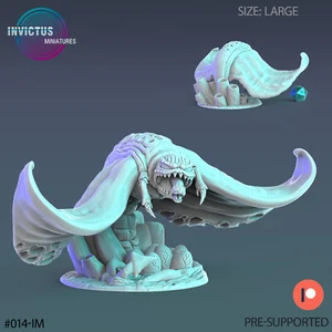 Alien Stingray C | Invictus Miniatures | RPG Wargaming 3D Printed Miniature - Picture 1 of 1