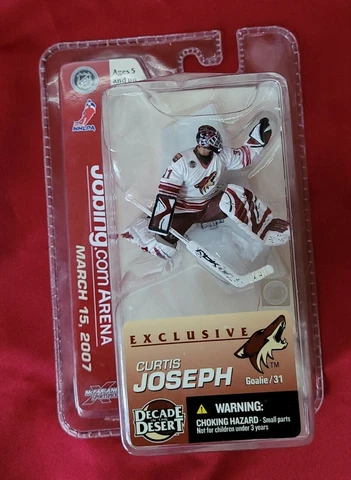 NOS NHL Phoenix Coyotes Curtis Joseph #31 Mini Figurine Jobing Arena Exclusive Cover