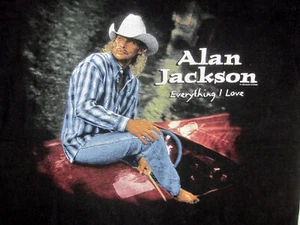 ALAN JACKSON T-SHIRT 1996 Gr. (L) "Everything I Love" MADE IN USA schwarz Baumwolle - Bild 1 von 6