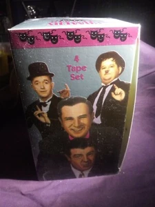 Abbott & Costello and Laurel & Hardy 2 VHS of Ea Comedy Teams Set of 4 VHS Tapes - Picture 1 of 5