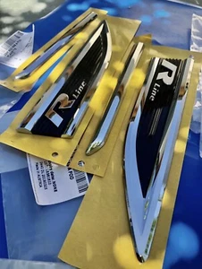 2 LOGOS VW R R-LINE LINE SEITEN T-CROSS BADGE ORIGINAL EMBLEM 2GM853688AFOD - Bild 1 von 12