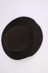BORSALINO Fedora Hat Brown Solid Wool Casual Logo Feltro Rasato Size 7 1/4 - Picture 1 of 16