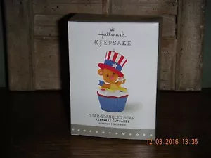 2015/2016 Hallmark Orn ~STAR-SPANGLED BEAR~ 12TH IN SERIES KEEPSAKE CUPCAKES - Picture 1 of 2