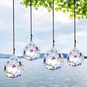 4 Pezzi Acchiappasole in Cristallo, Cristalli Da Appendere, Decorazione Da Appen - Foto 1 di 12