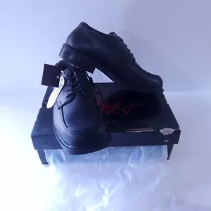 Trojan Execs Zapatos Negros Formales Reino Unido Talla 10 Nuevos En Caja Delantal Frontal Zapatos de Seguridad - Imagen 1 de 13