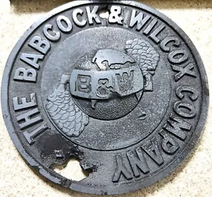 BABCOCK & WILCOX POWER BOILER EMBOSSED PLAQUE LEAD??? UNIQUE and MANLY!!! - Picture 1 of 4