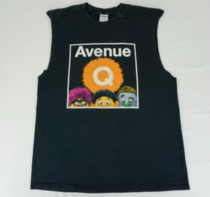 Camisa vintage Avenue Q manga cortada etiquetada grandes marionetas de comedia musical - Imagen 1 de 22