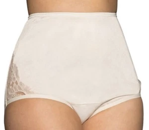 VANITY FAIR LACE NOUVEAU NYLON BRIEF PANTIES Granny Sissy Sz 11 / 4XL  - New - Picture 1 of 2