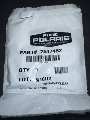 Polaris 7547452 NUT-JAM M10X1.25 RH Sportsman Scrambler 850 550 200 XP (A17) - Image 1 of 2