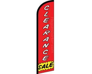 Clearance Sale Red / White / Yellow Windless Banner Advertising Marketing Flag - Picture 1 of 1