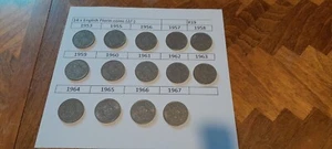 14 x English two 2 shilling coins (2/-) 1953-1967 - Picture 1 of 8