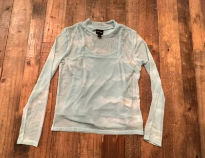 Art class Girls Sz S 6X Sheer Light Blue With Clouds Design w/under Shirt - Image 1 of 4