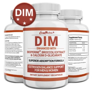 DIM (Diindolylmethane) 255mg - Broccoli, Calcium D-Glucarate - Hormonal Balance - Picture 1 of 9