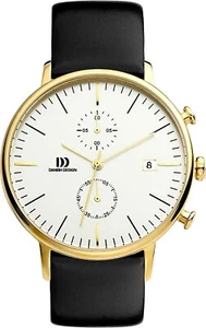 DANISH DESIGN IQ17Q975 GENTS GOLD PLATED ST/STEEL QUARTZ CHRONOGRAPH MVMT. WATCH - Picture 1 of 6