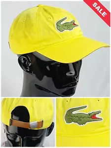 LACOSTE LUPIN SPORT BERRETTO CINTURINO IN PELLE LOGO ANTERIORE MONOSIZE GIALLO UNISEX PREZZO SPECIALE £55 - Foto 1 di 8