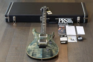 MINTY! 2020 PRS Custom 24 Floyd Electric Guitar Faded Whale Blue 10 Top + OHSC - Picture 1 of 22