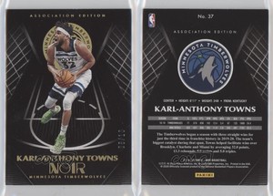 2019-20 Panini Noir Association Edition Holo Gold /10 Karl-Anthony Towns #37