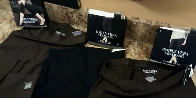 Women's Simply Vera Vera Wang Capri Leggings Sm 4-6 Black Brown - Image 1 of 4