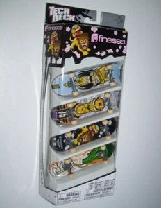 TECH DECK 4er Set Finesse 96mm FINGERBOARD SKATEBOARDS 2011 SPINMASTER NEU - Bild 1 von 2