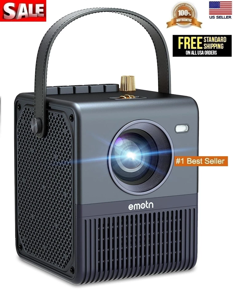 Mini Proyector Emotn H1 Nativo 1080P 250 Lúmenes ANSI Recargable WiFi Bluetooth Foto 1 de 4