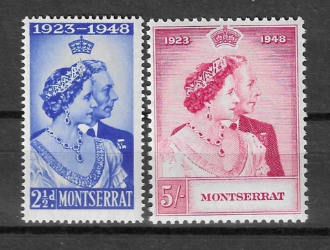 MONTSERRAT 1949 SG 115/6 MNH Cat £12.25 Cover
