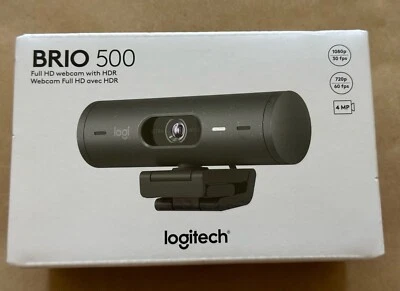 NEW LOGITECH BRIO 500 FULL HD WEBCAM WITH HDR 960-001493 FAST FREE SHIPPING - Image 1 of 4