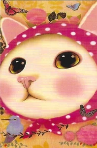 New Choo Choo Cat Postcard Jetoy Type REPRODUCTION White Polka Dot Headband - Picture 1 of 2