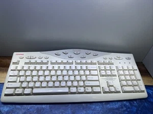 Compaq Presario Wired Multimedia Keyboard SK-2800C Beige PS/2 - Tested & Works! - Picture 1 of 7