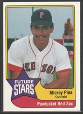 Mickey Pina 1989 Triple A All-Stars CMC #27 Pawtucket Red Sox Boston Red Sox  #2