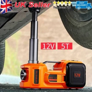Electric Car Jack Kit 5 Ton Floor Jack Hydraulic with Tire Inflation Function UK - Picture 1 of 21